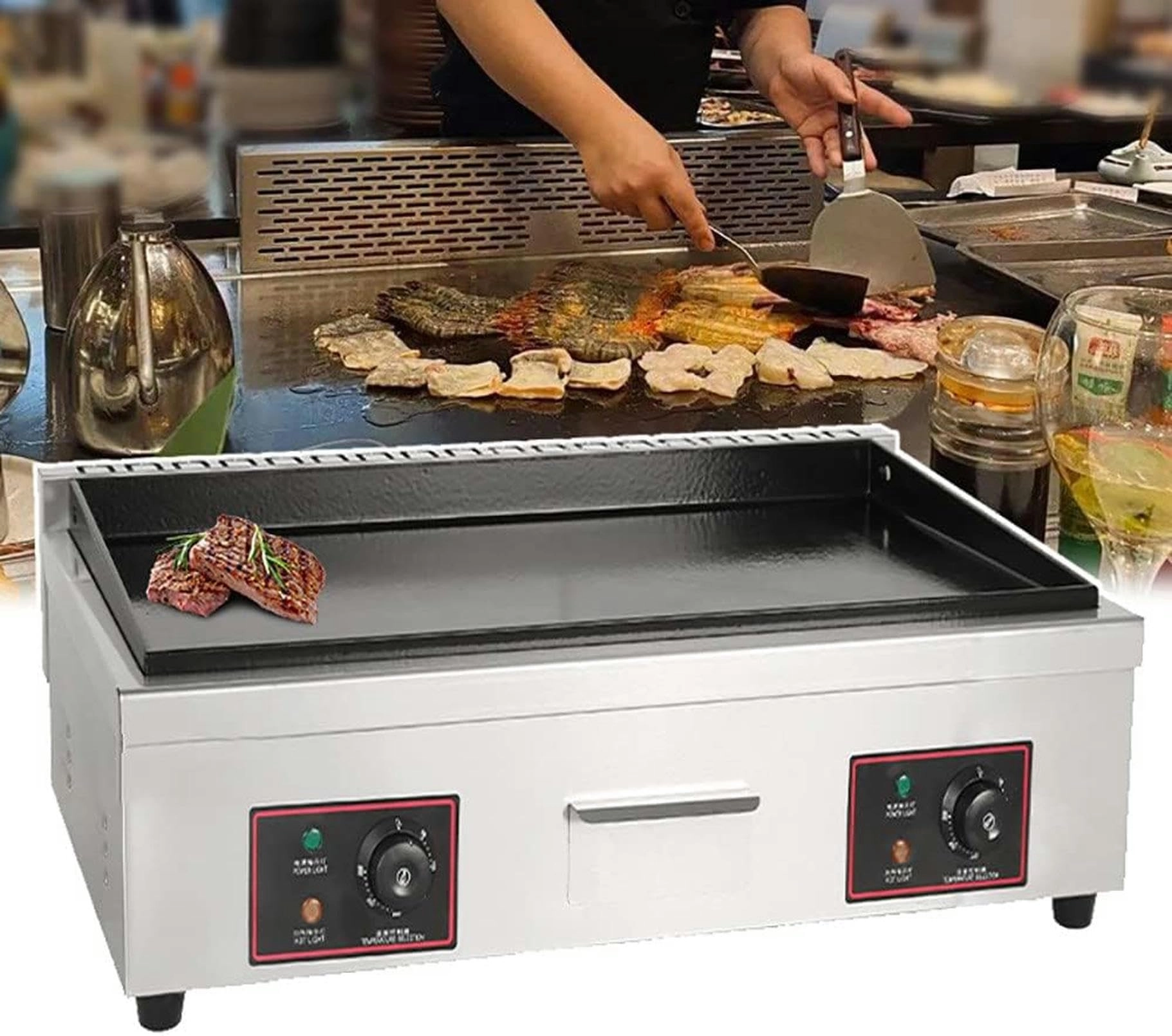 oBlosdh Countertop Electric Griddle