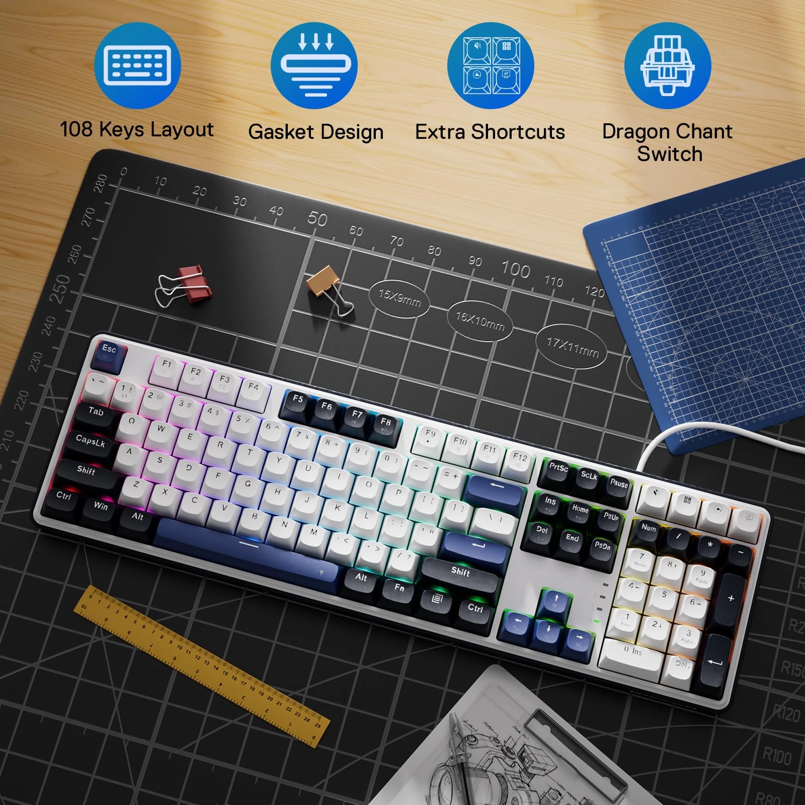 K689 PRO - QWERTY Wired/Wireless