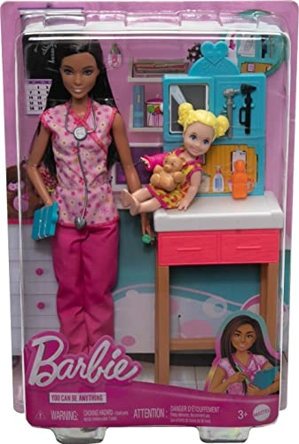 Dolls and Playsets with Job-Themed Furnishings and Accessories - Multicolour 13 piece(s) Ages 3+