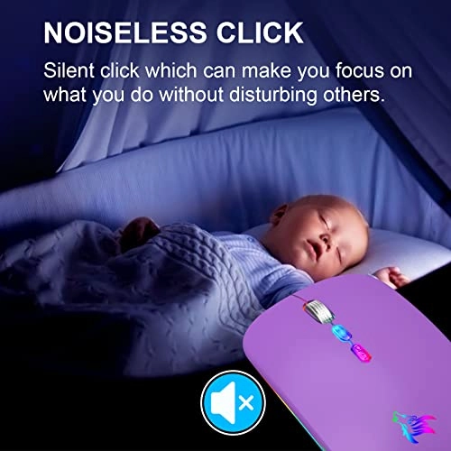 LED Slim Rechargeable Mouse - Wireless