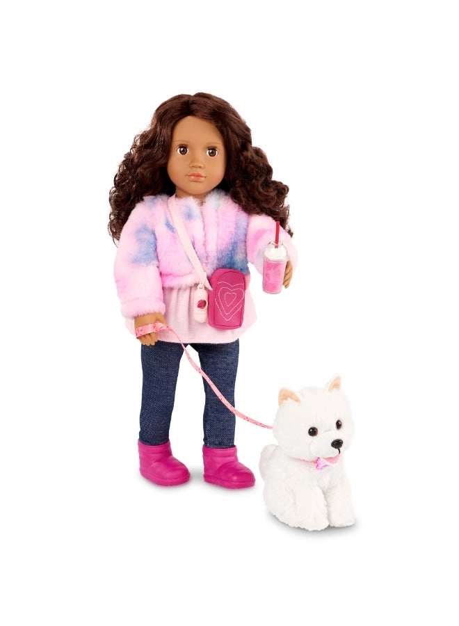 Ines Fashion Doll - 18-inch 6-inch Pomeranian Ages 3+