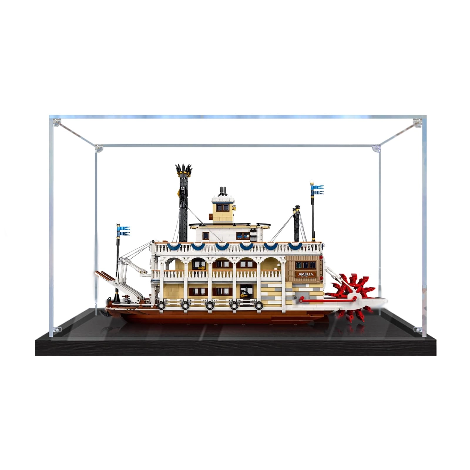 Acrylic Display Case for LEGO 21356 River Steamboat - 3mm
