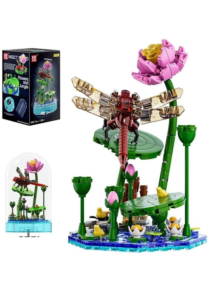 mould king Insect Building Block Set (10106) - Transparent Music Display Box Light Strip