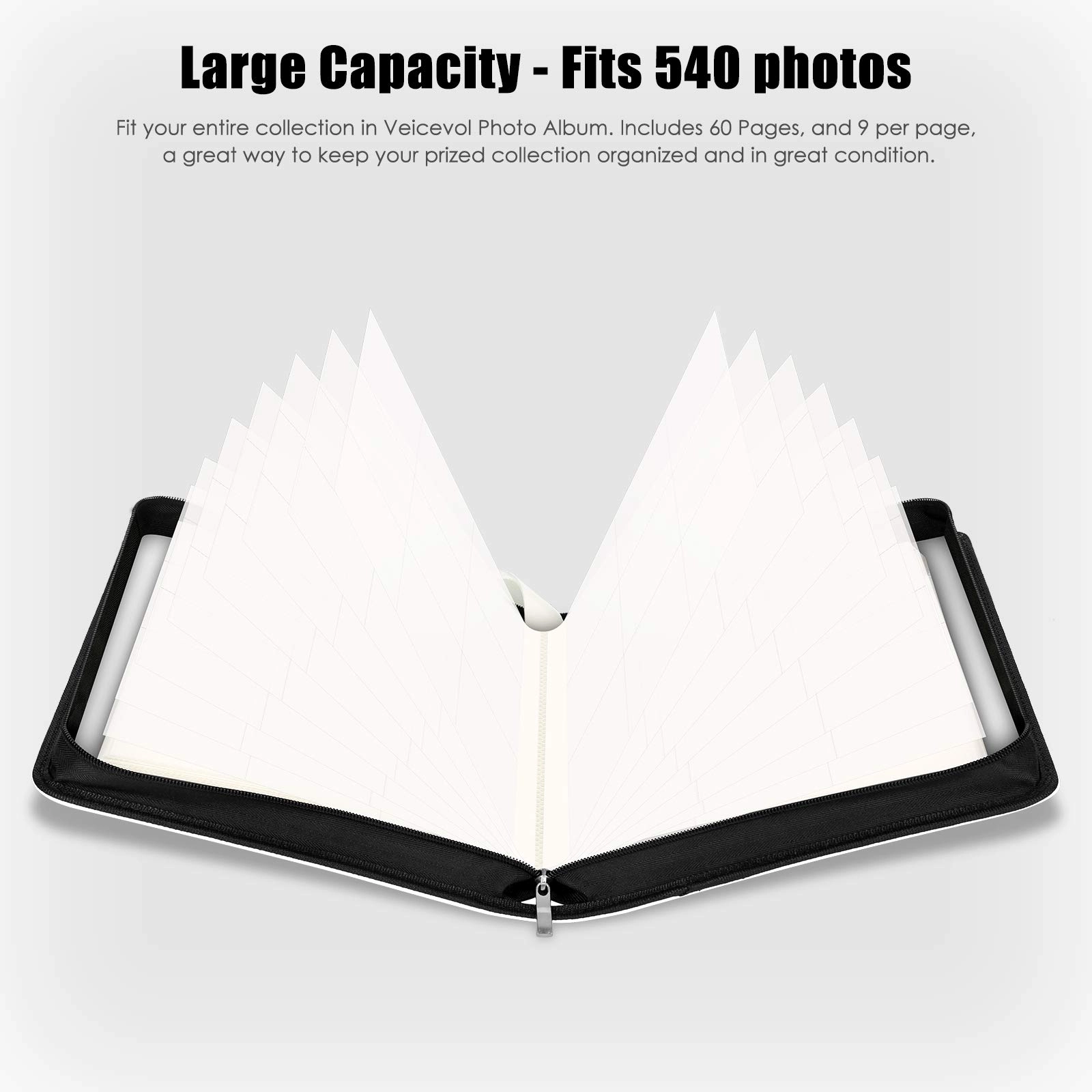 2x3" 540 Pockets Faux Leather Photo Album