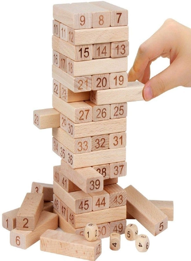 NIYANETAIL Tumbling Tower - 54 Pieces Wooden