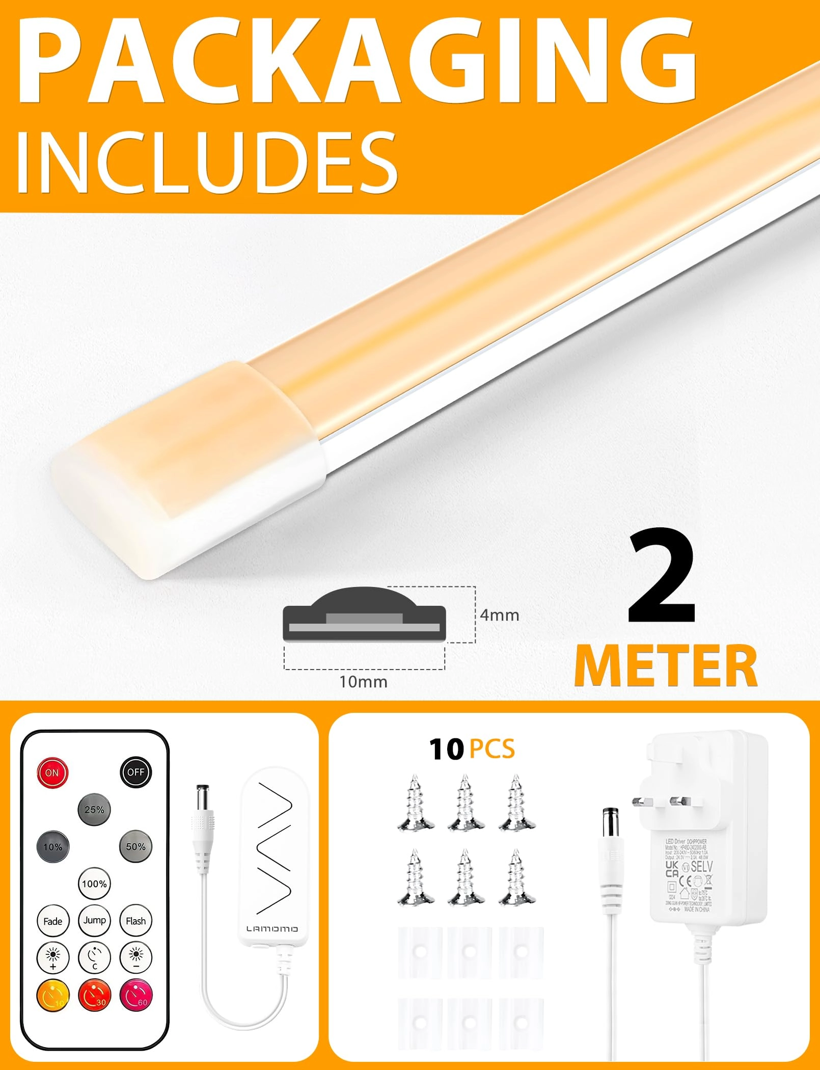 COB LED Strip Light - 2M
