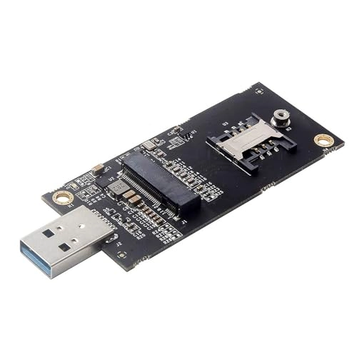 NFHK NGFF M.2 Key-B WWAN to USB 3.0 Adapter Riser Card - 3G/4G/5G LTE