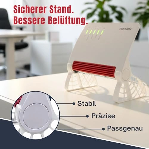 Stand brackets for Fritz!Box 7590 - Improved air circulation White