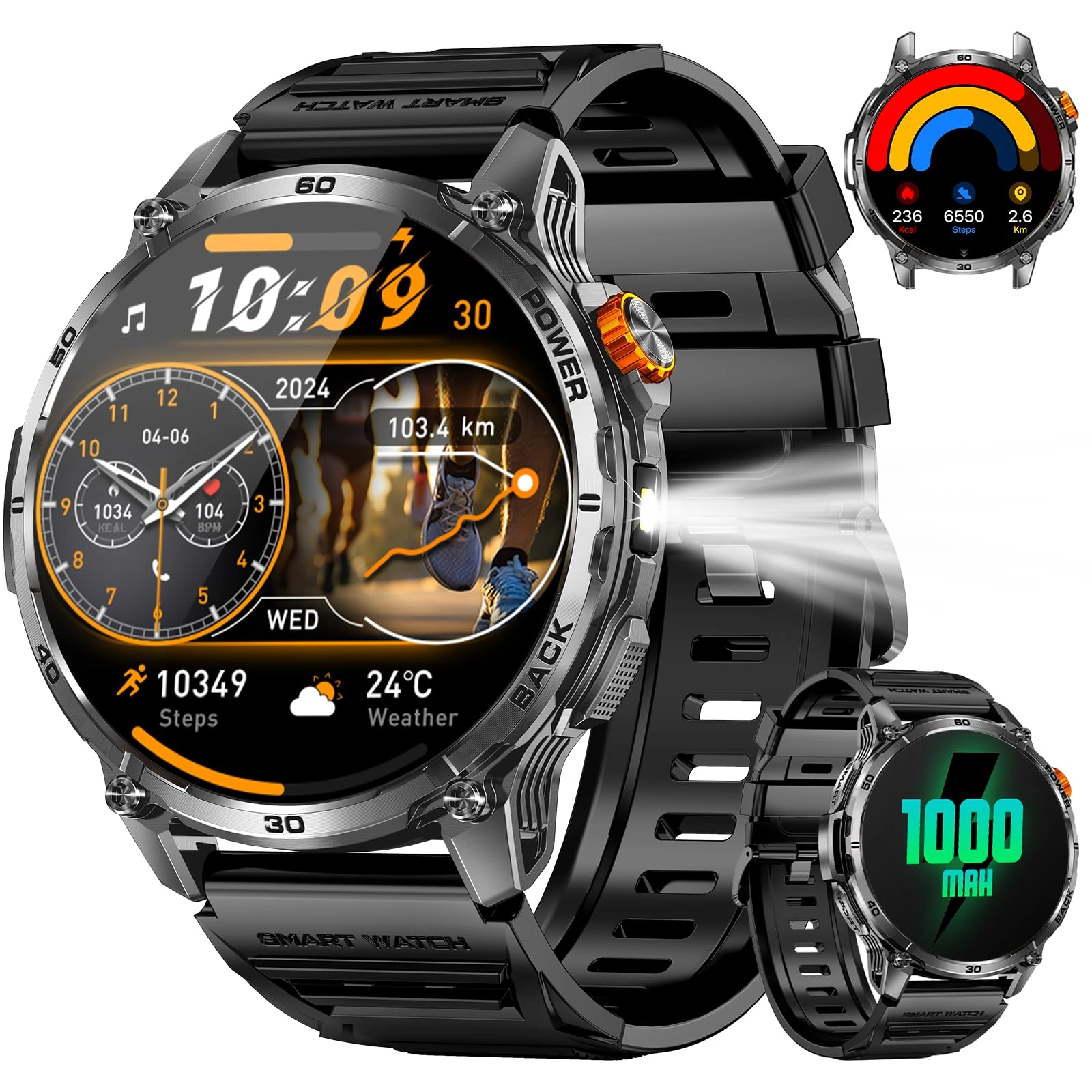 PODOEIL Military Smart Watch - 1.7"
