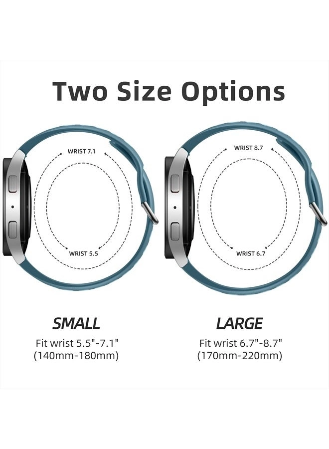 6 Pack 20mm Soft Silicone Watch Band for Samsung Galaxy Watch 5/Watch 4/Watch 6