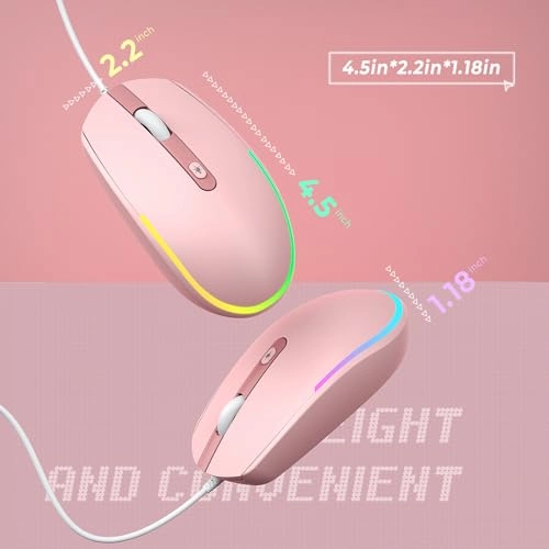 Wired LED RGB Backlit Mouse - USB