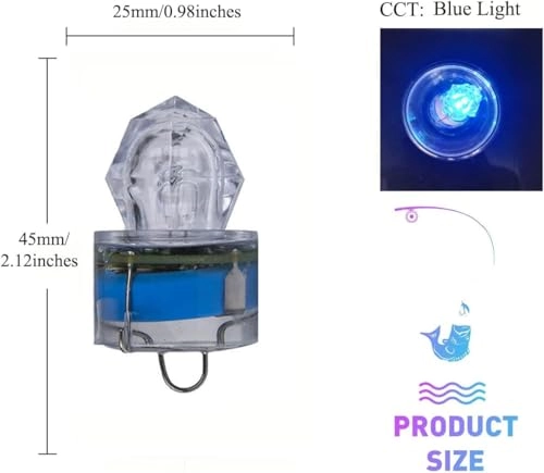 Deep Drop Light - 10 Blue Waterproof Pack