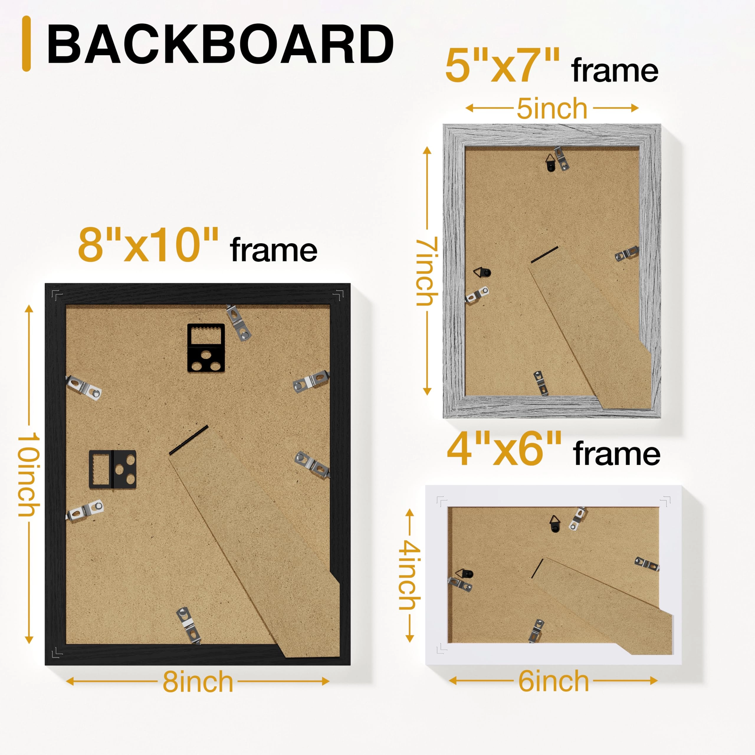 Picture Frames Set - 10 Pack Rustic Grey