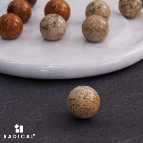 tic_tac_toe - Marble Handmade Red and Coral