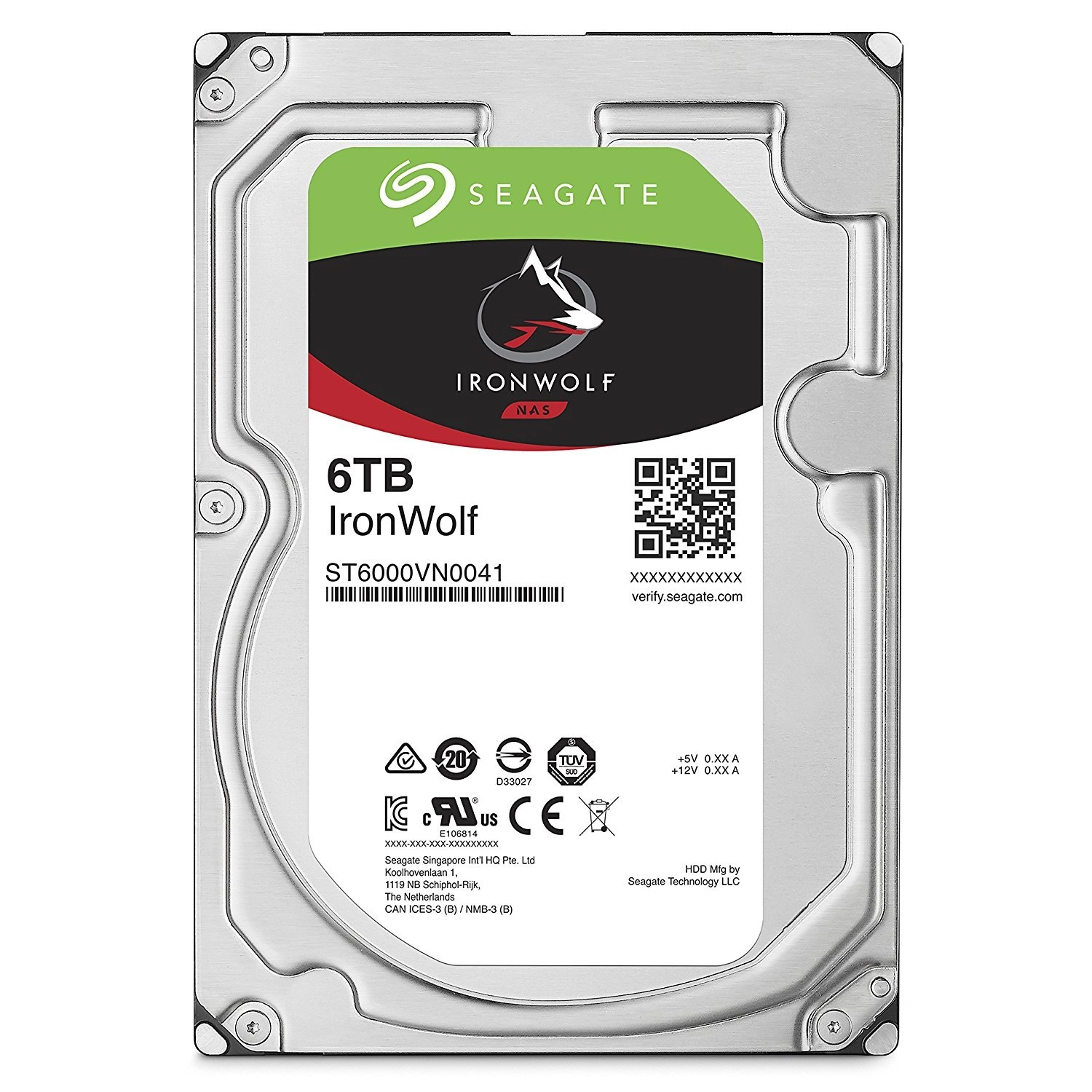 Seagate IronWolf NAS 3.5" 7200rpm 128MB SATA 6Gb/s (ST6000VN0041) - 6TB