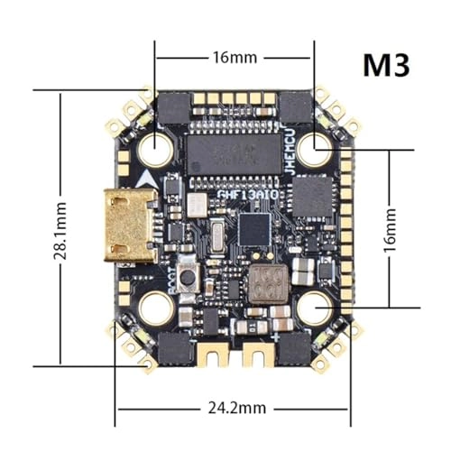 GHF13AIO - F4 OSD flight controller 13A 4in1 ESC 16x16mm
