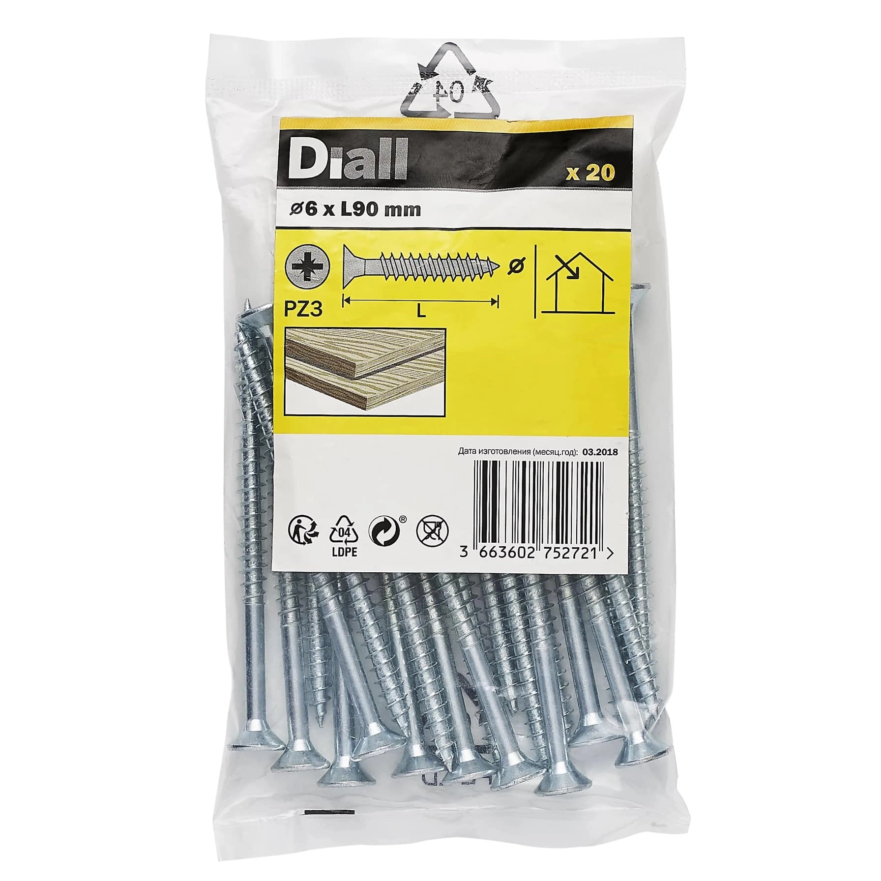 Wood Screw - 90 millimeter 6 x 90 mm
