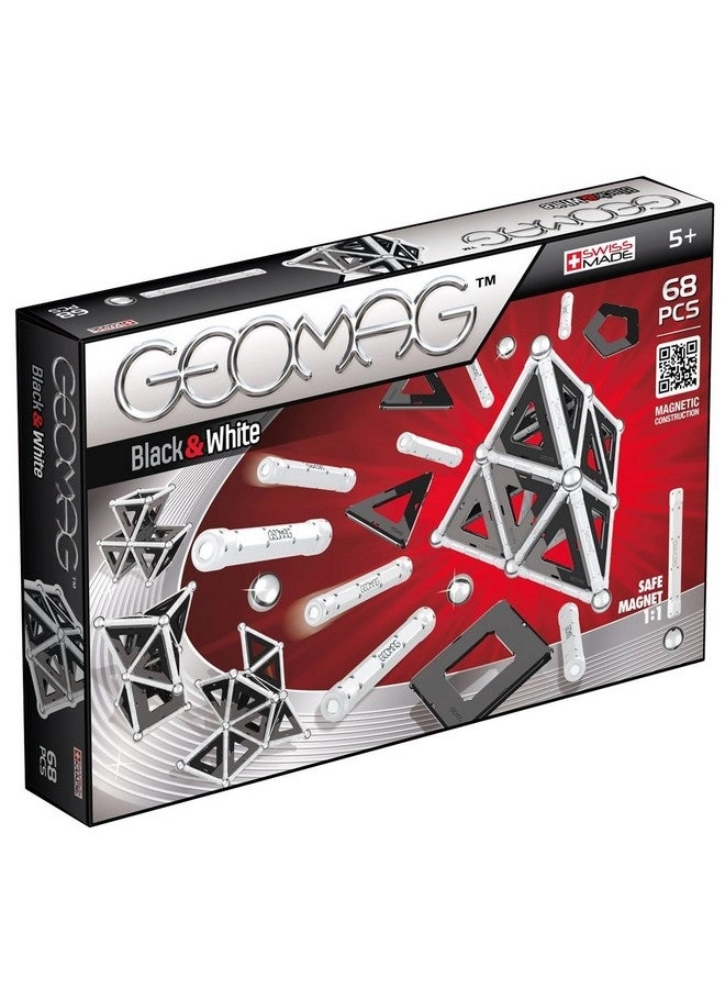 Geomag Magnetic Building Set - Black And White 68pcs