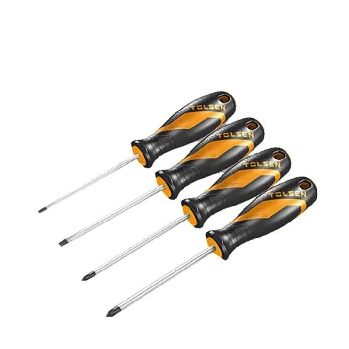 TOLSEN 20179 Magnetic Slotted and Phillips Screwdriver Set (4 Pcs)
