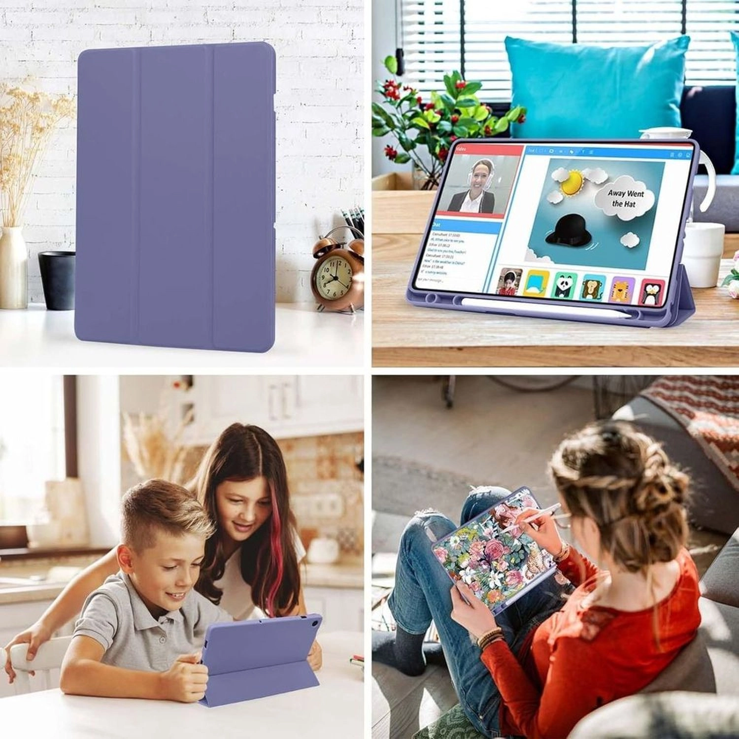 Tri-Fold Stand Case with Pen Slot for Samsung Galaxy Tab A9