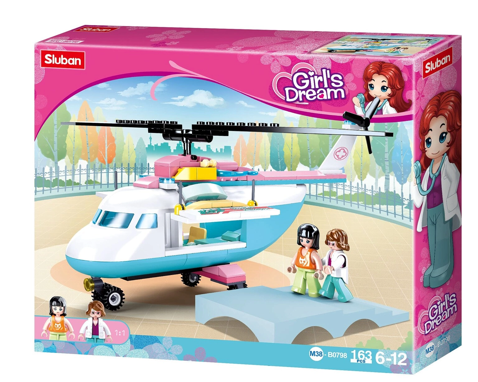 Sluban M38-B0798 Girls Dream Helicopter - 163pcs