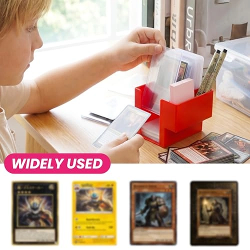 Dual Sleeve & Toploader Dispenser Station - 2pcs 400 Penny Sleeves 50 Card Savers