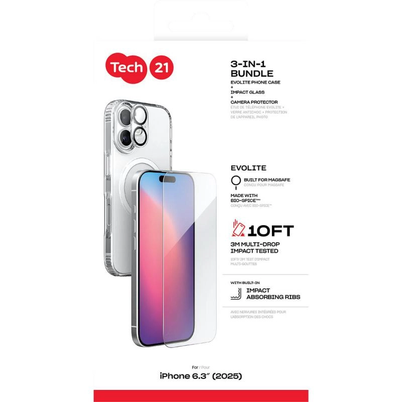 Evo + Impact Glass + Camera Lens Protector - MagSafe Clear for iPhone Air