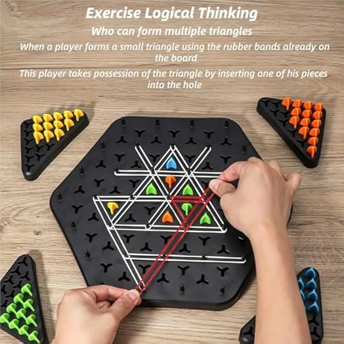 Chain Triangle Chess - Rubber Band Educational