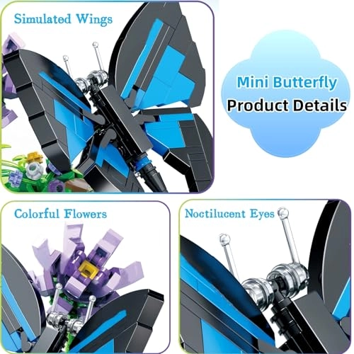 Butterfly Building Block Sets - Blue Morpho Butterfly 159 pcs