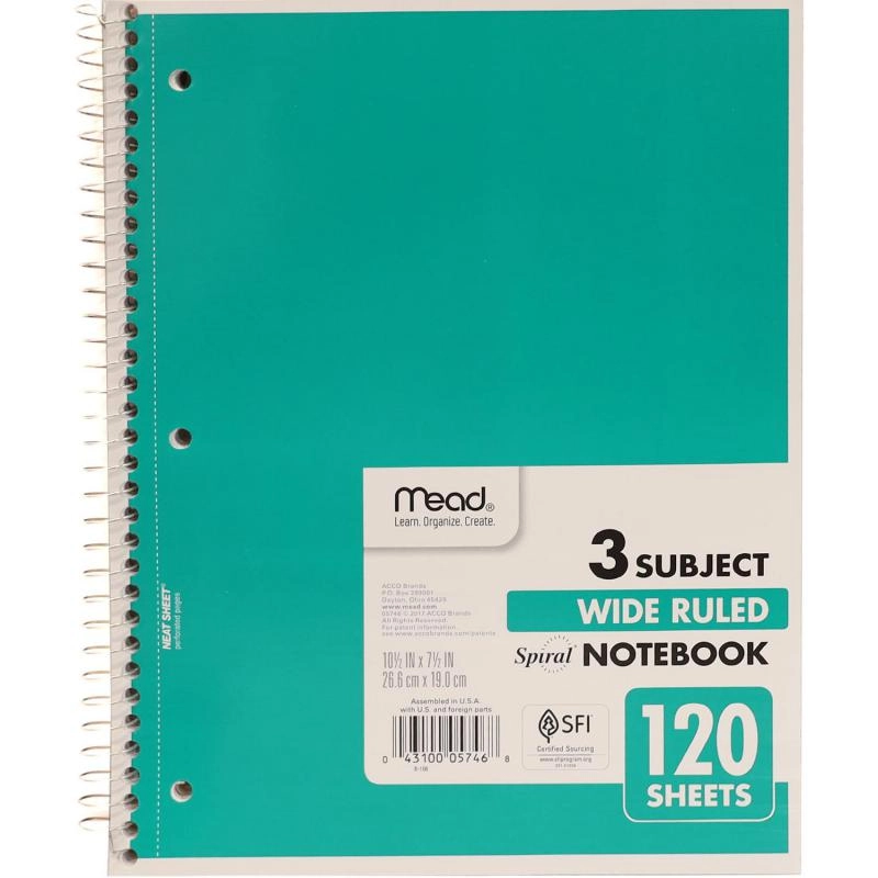 Notebook 8 X 10.5 in Spiral - Lined 70 Sheets
