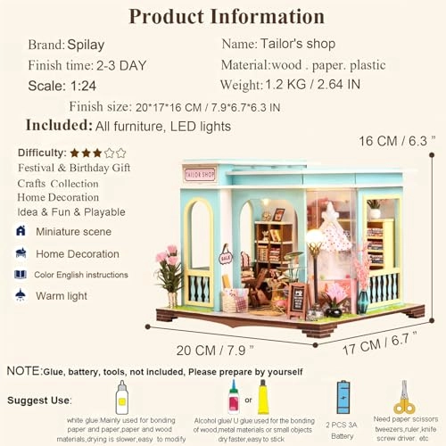 DIY Miniature Dollhouse Kit - 124 scale