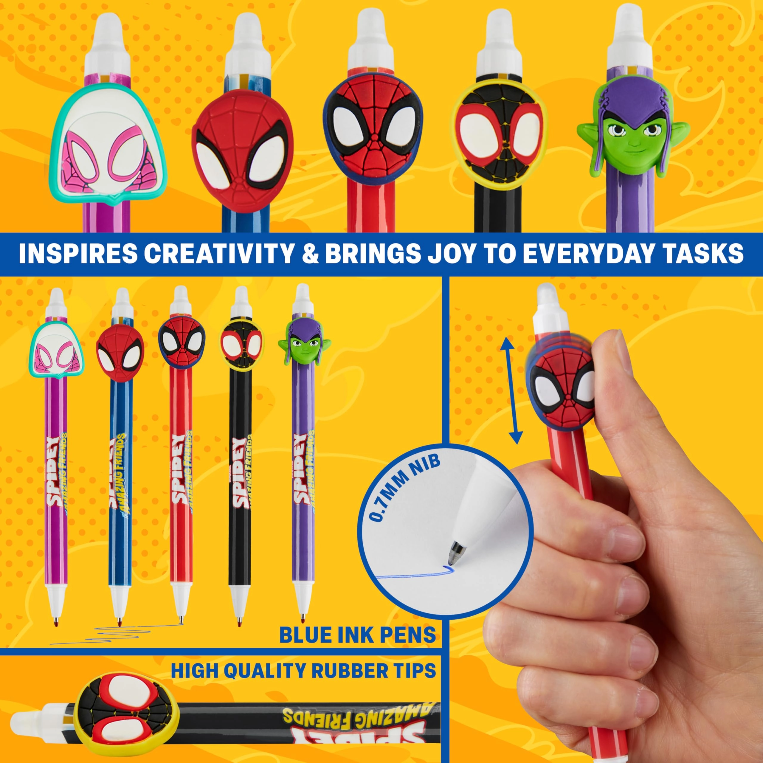 Marvel Spidey Pens - 5.0 count 0.5mm