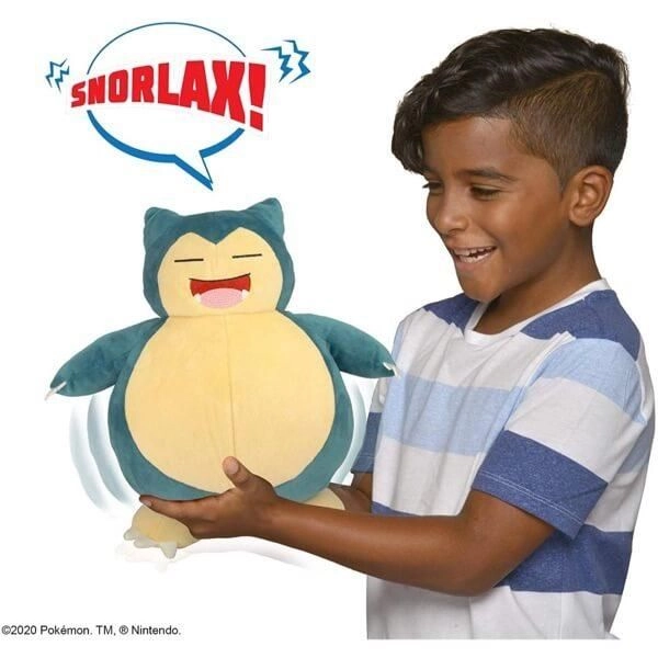 Snorlax Snooze Action 25.7 cm Plush - over 20 unique sounds