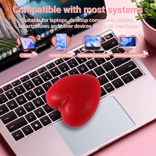 Heart-Shaped Mouse - Bluetooth USB