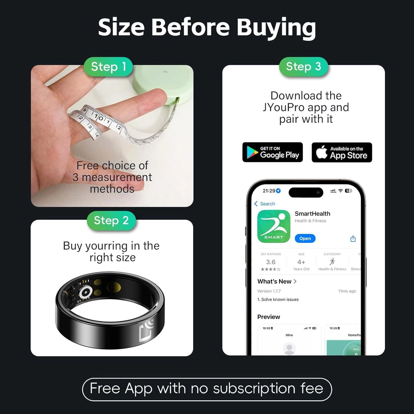 Smart Ring - Health and Sleep Tracker NFC Blood Oxygen