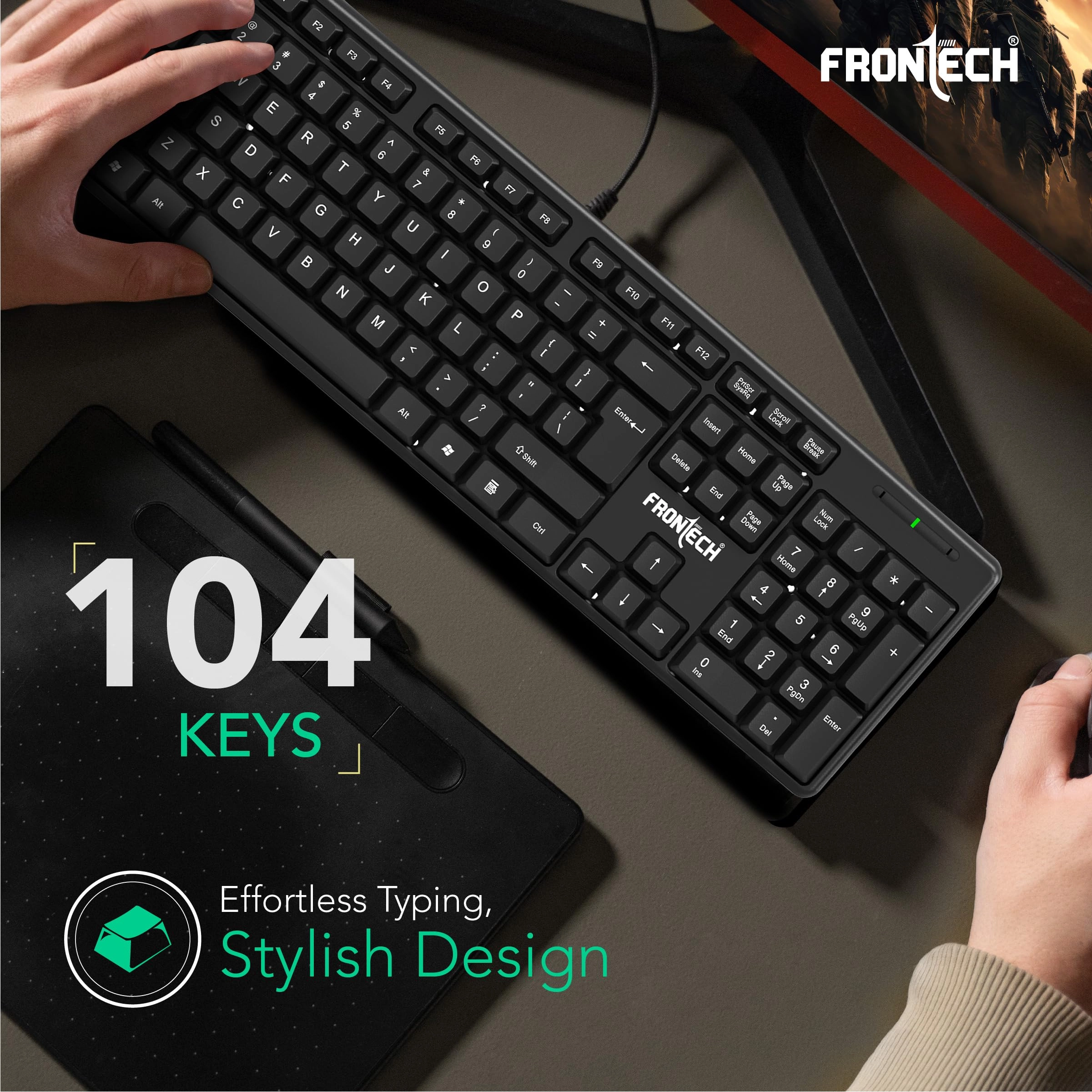 Keyboard & Mouse Combo - QWERTY Wired