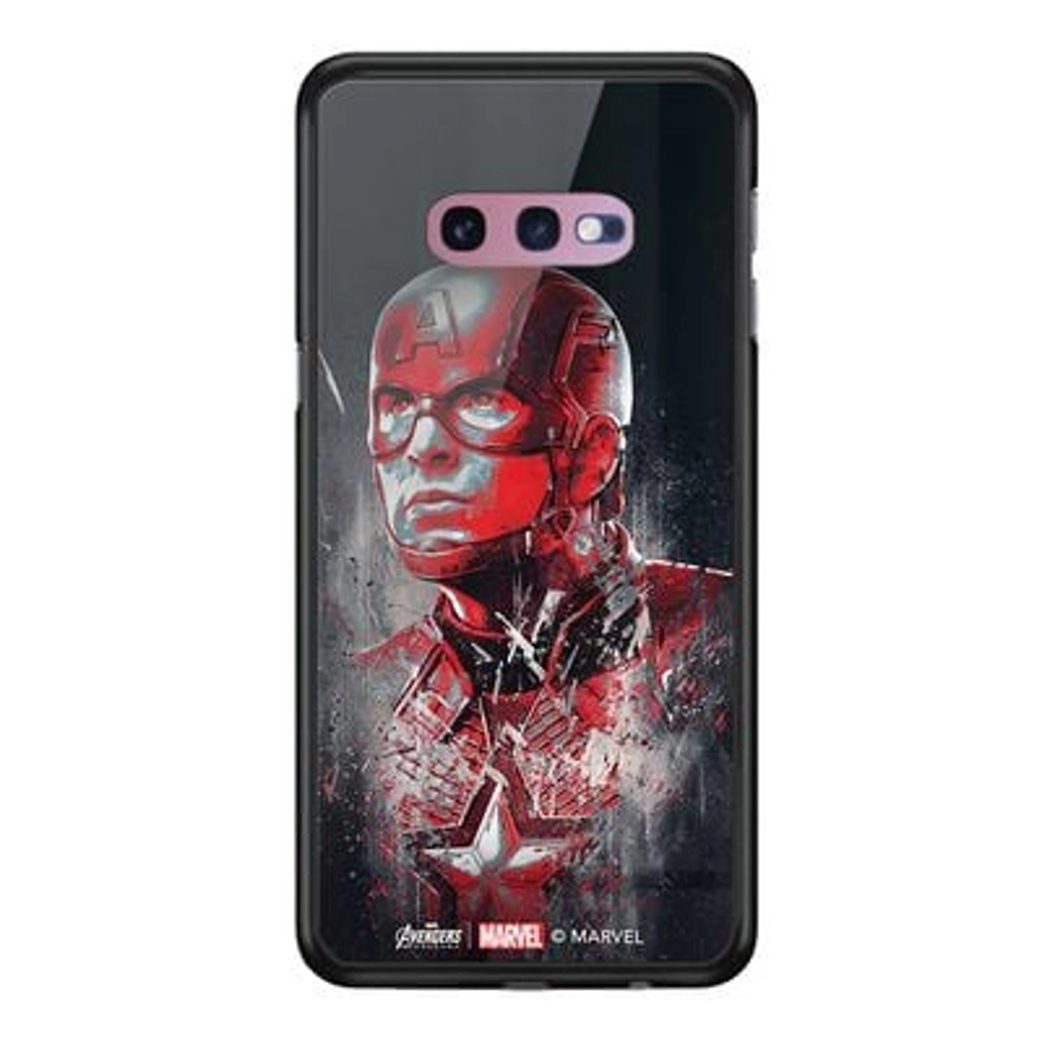 Wackylicious Red Face Captain America Back Case for Galaxy S10E
