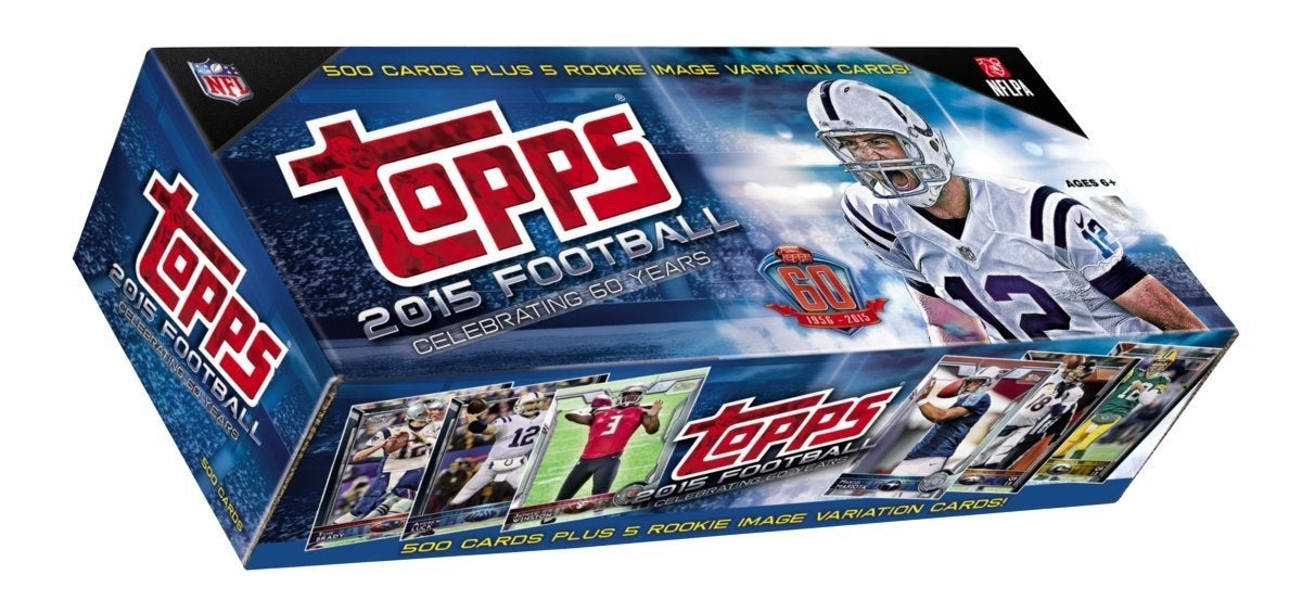 Topps 2015 Football Complete Factory Sealed Collector's Hobby Set - 500pcs + 5-Card Orange Parallels Pack