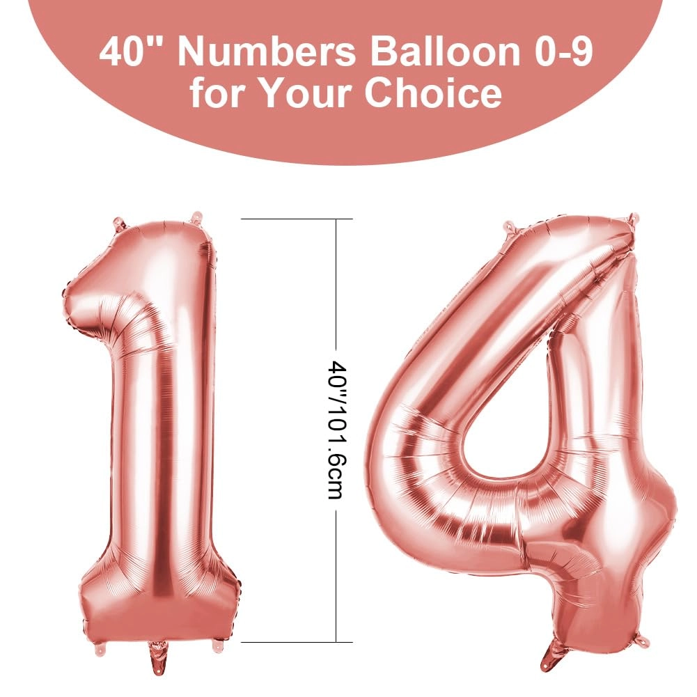 Number 14 Balloon - 2pcs Birthday