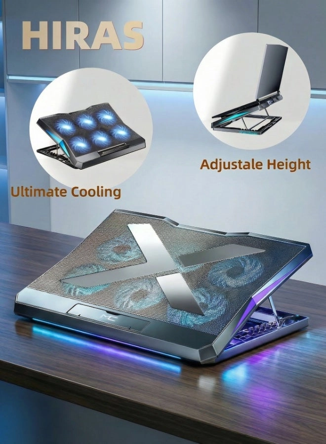 Hiras Laptop Cooling Pad - 14-17 Inch 6 Fans