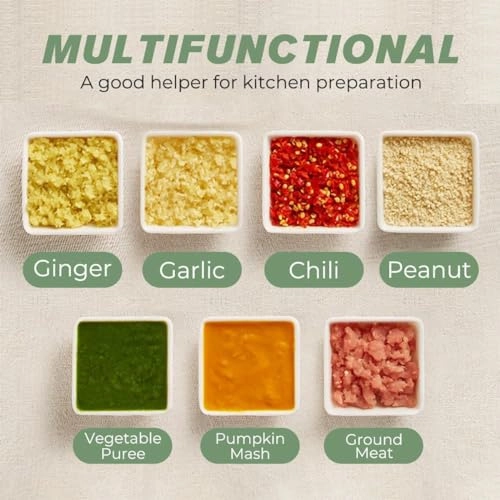 Garlic Chopper - Rechargeable USB 304 Stainless Steel Blade