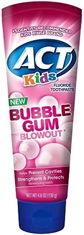 ACT Kids Bubblegum Blowout - 4.6 ounce (Pack of 3) Kids Fluoride