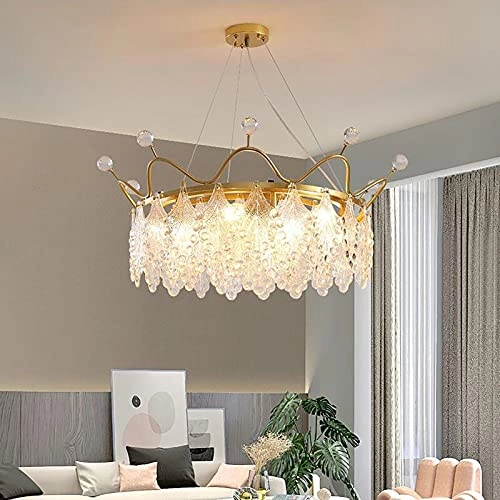 E14 Nordic Light Luxury Crystal Chandelier - Hanging Wire 100cm