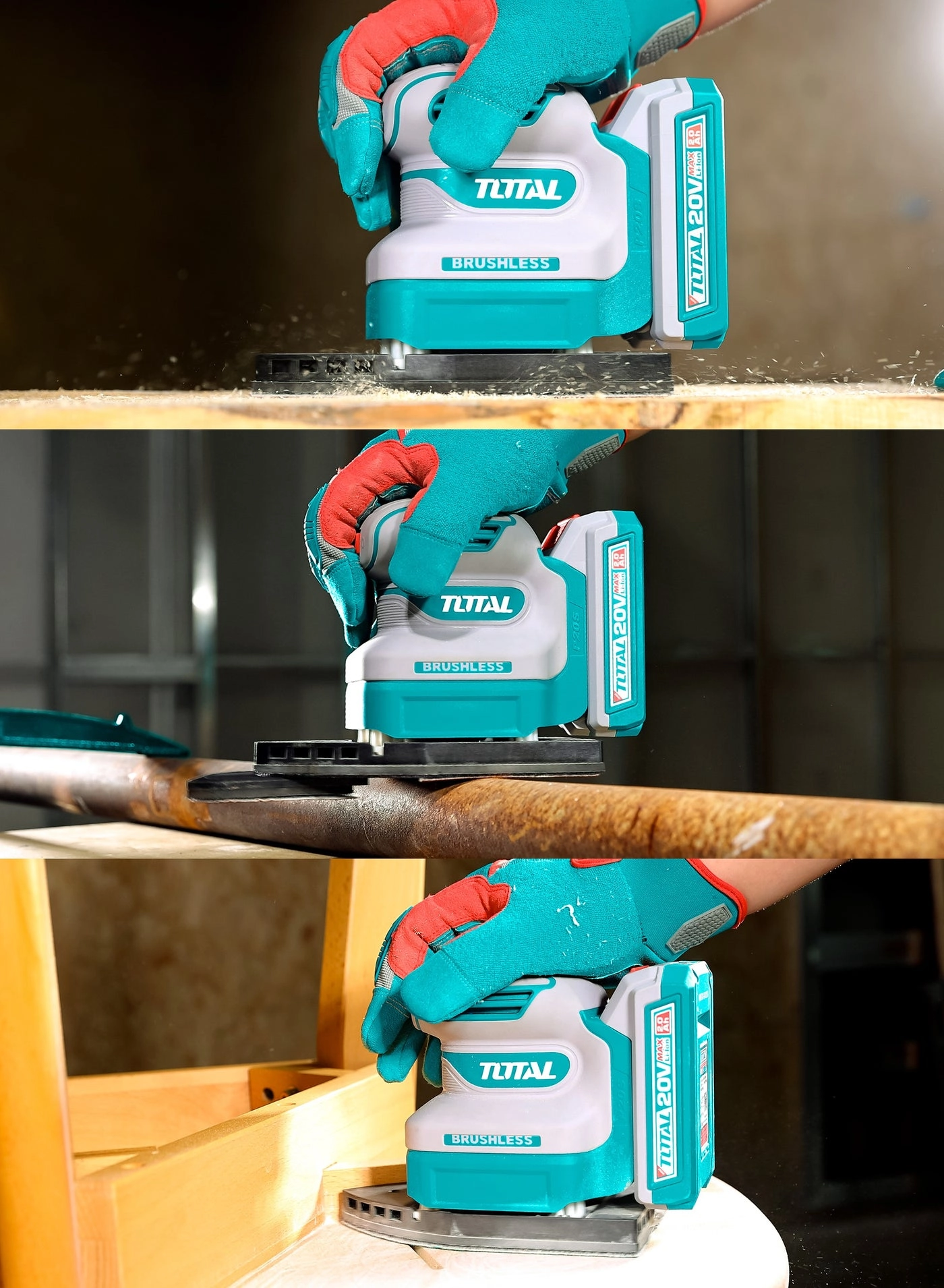 Brushless Cordless Sheet Sander - 20V 1/4 Sheet 12000RPM