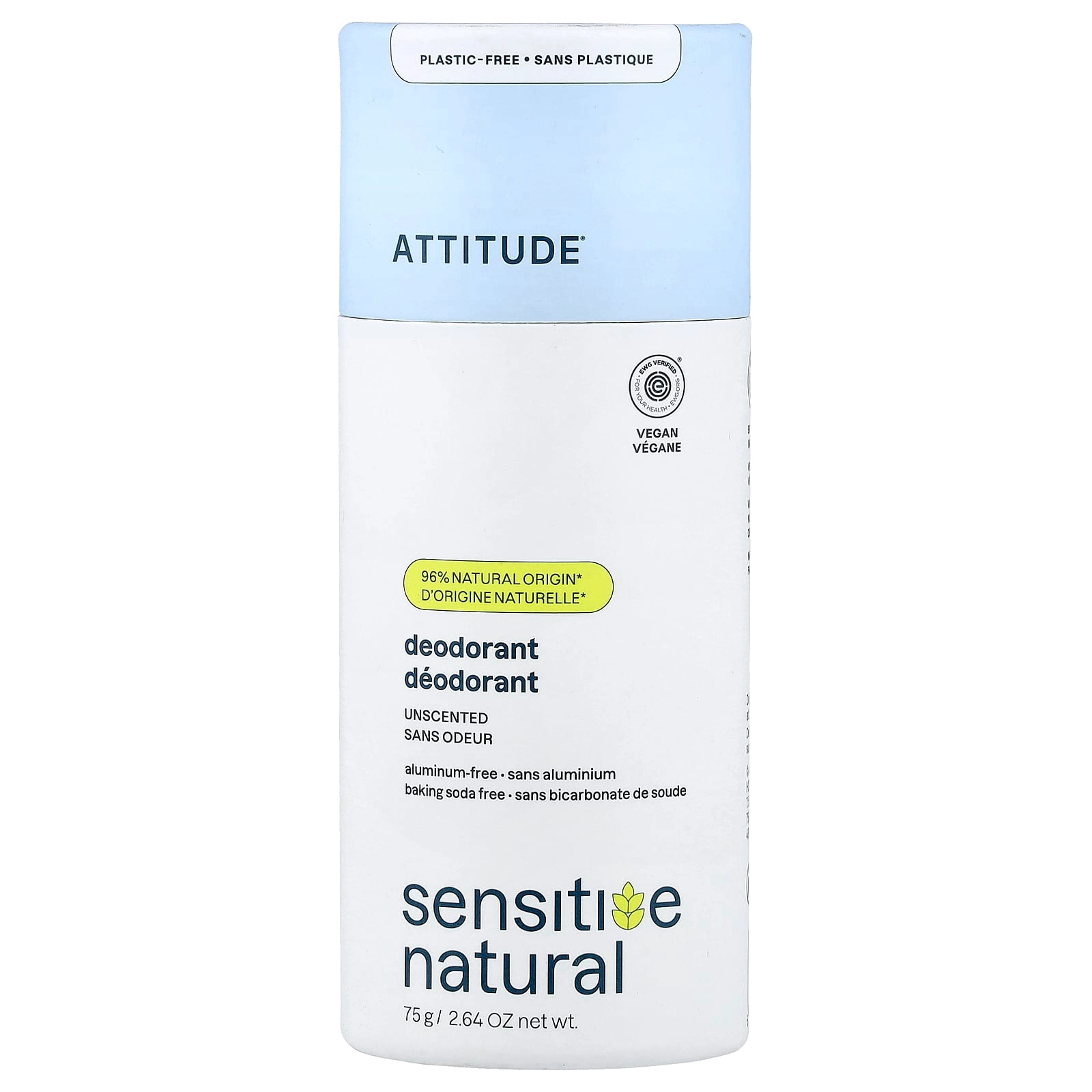 ATTITUDE Sensitive Natural - Unscented 75 g