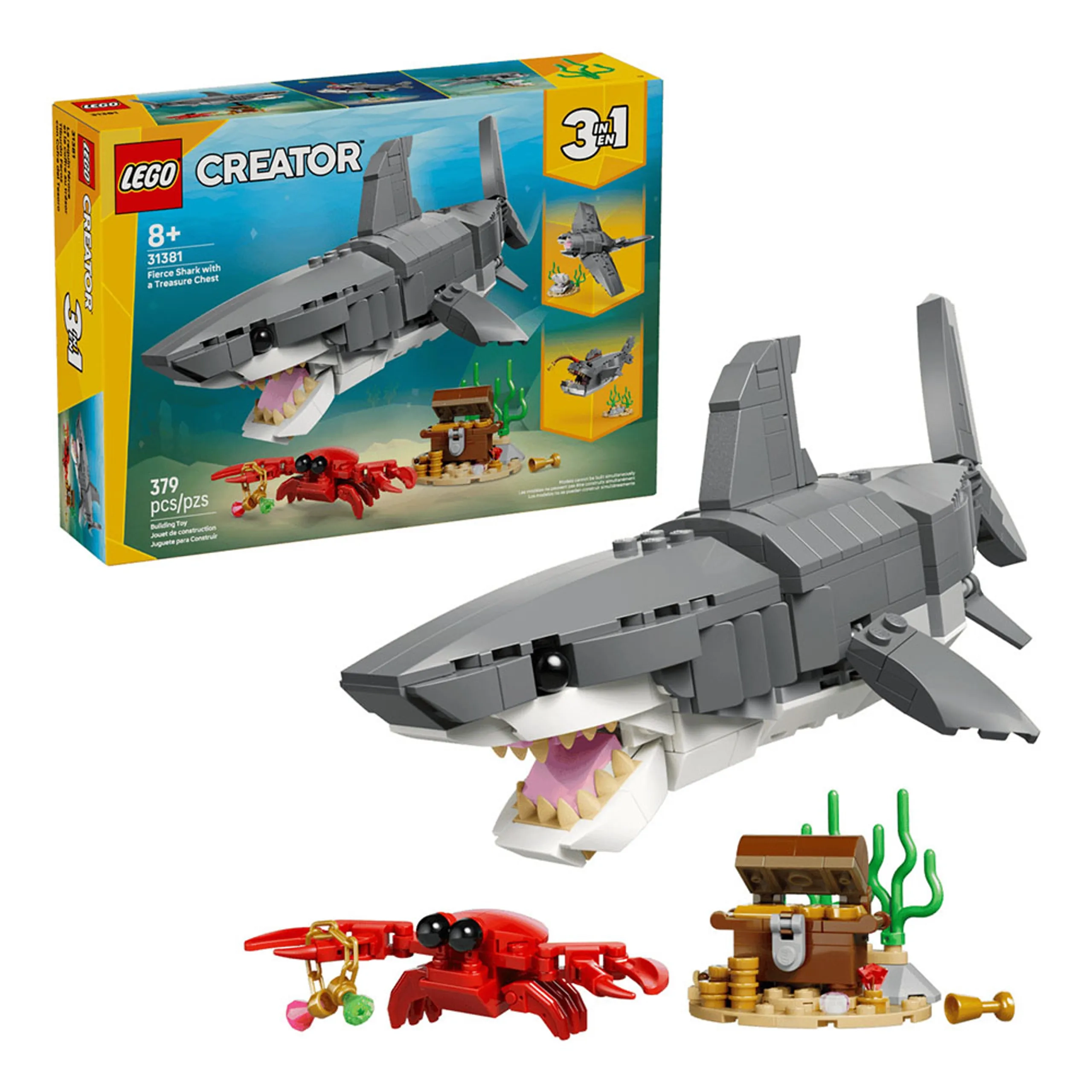 Fierce Shark with a Treasure Chest - 3in1 8+