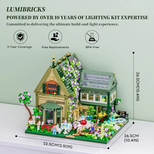 Garden-Cottage Lighting-Building-Bricks Set (10013)