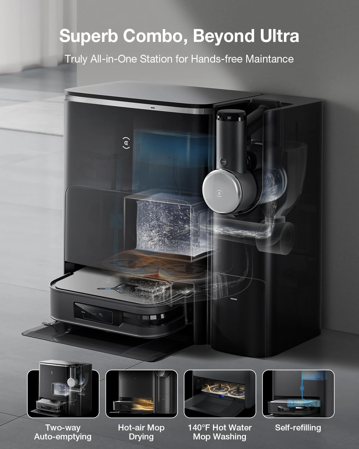 DEEBOT X2 COMBO - With Mop, Self-Empty Station