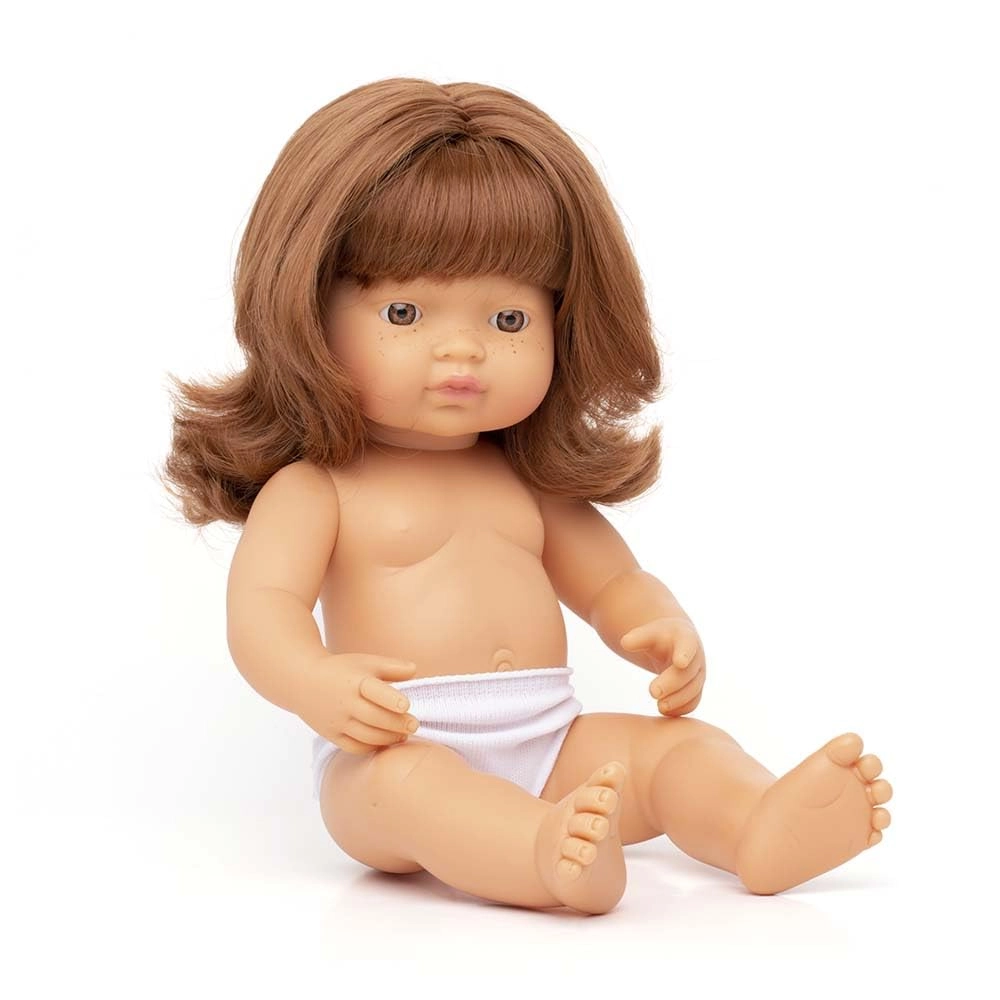 miniLAnD Educational Anatomically Correct Baby Doll - 15" Caucasian Red Hair