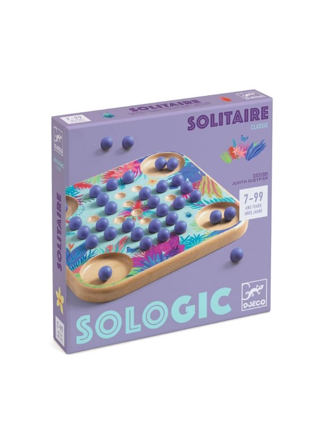 DJECO Solitaire - Wooden 32 Marbles